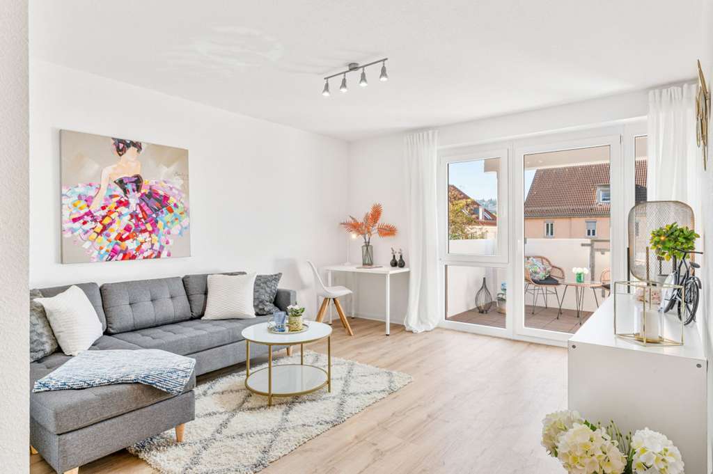 Wohnperle mitten in ES-City: ruhige XXL 2-Zi.-Wohnung mit Traumbalkon!