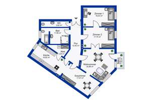 BEL ÉTAGE! 4 Zimmer Wohnung im Stilaltbau mit Balkon, Kamin EBK & Wellnessoase *Stellplatz* – Die vollständige Adresse der Immobilie erhältst du vom Anbieter., 65185 Mitte, Wiesbaden – Vorschaubild 24