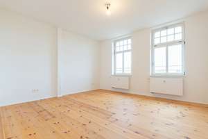 Dachgeschosstraum mit Galerie & Balkon | 2 Bäder | Aufzug | Dielenboden | Stellplatz mgl. – Wurzner Straße 156a, 4318 Sellerhausen-Stünz, Leipzig – Vorschaubild 13