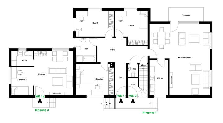 Grundriss Hochparterre