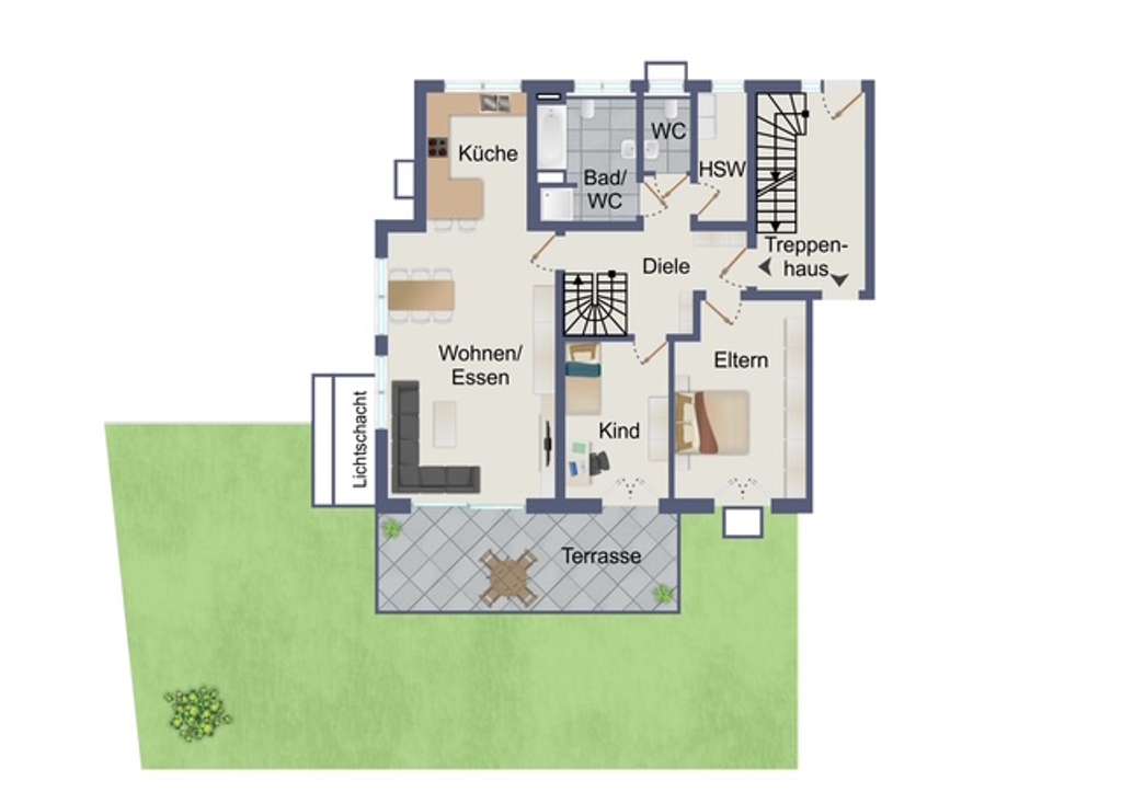 Immobilie in Wehringen -  4-Zimmer-Wohnung EG in Wehringen - Bild 1