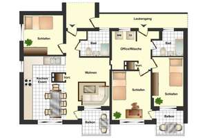 Vier-Zimmer-Wohnung - auch teilbar – Die vollständige Adresse der Immobilie erhältst du vom Anbieter., 40597 Benrath, Düsseldorf – Vorschaubild 10