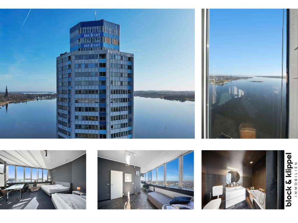 Immobilie in Schleswig - 1,5-Zimmer-Apartment im 27. Stock mit direktem Blick auf den Schleswiger Hafen - Bild 0