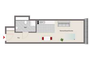 City-Apartment mit langfristigem Pachtvertrag im "Kneitinger" – Die vollständige Adresse der Immobilie erhältst du vom Anbieter., 93055 Ostenviertel, Regensburg – Vorschaubild 3