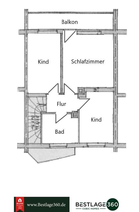 Grundrissplan Obergeschoss