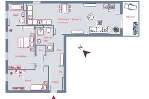 Charmante 3-Zimmer-Wohnung mit Balkon, 2 Bädern + TG-Stellplatz – Rödelheimer Landstraße 5, 60431 Bockenheim, Frankfurt am Main – Vorschaubild 3