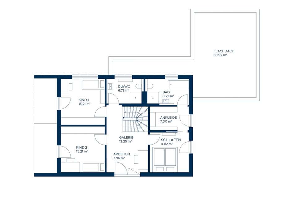 Raumaufteilung Obergeschoß