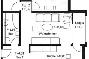 Schöne und gepflegte 3-Raum-Wohnung mit Balkon in Rumeln-Kaldenhausen – Uhlandstraße 1, 47239 Rumeln-Kaldenhausen, Duisburg – Vorschaubild 2