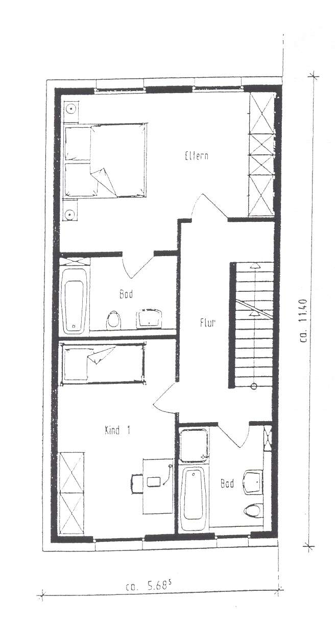 Obergeschoss spiegelverkehrt