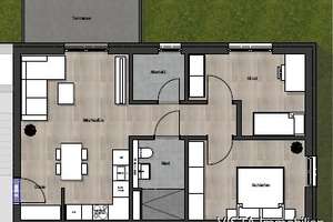 ** VISTA Immobilien** Vollmöblierte 3-Zimmer-Wohnung mit Einbauküche-Terrasse-Wärmeluftpumpe – Die vollständige Adresse der Immobilie erhältst du vom Anbieter., 64291 Arheilgen, Darmstadt – Vorschaubild 17