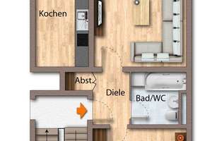 Wohnung mit Einbauküche und Balkon in Unilage ! Bielefeld - Großdornberg – Vulsiekshof 47, 33619 Dornberg, Bielefeld – Vorschaubild 10