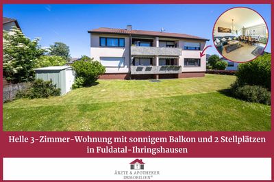 Helle 3-Zimmer-Wohnung mit sonnigem Balkon und 2 Stellplätzen in Fuldatal-Ihringshausen