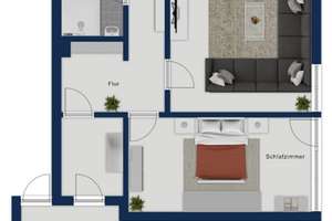 Schillerteichcenter WOB , Attraktive 2-Zimmer Wohnung – 70m², Erstbezug nach kompletter Sanierung – Am Mühlengraben 24, 38440 Schillerteich, Wolfsburg – Vorschaubild 12