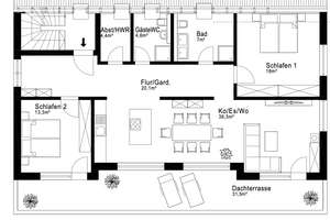 Exklusives Penthouse mit Dachterrasse, 3-Zimmern, Kühlung über FBH u. Einbauküche – Die vollständige Adresse der Immobilie erhältst du vom Anbieter., 81377 Großhadern, München – Vorschaubild 12