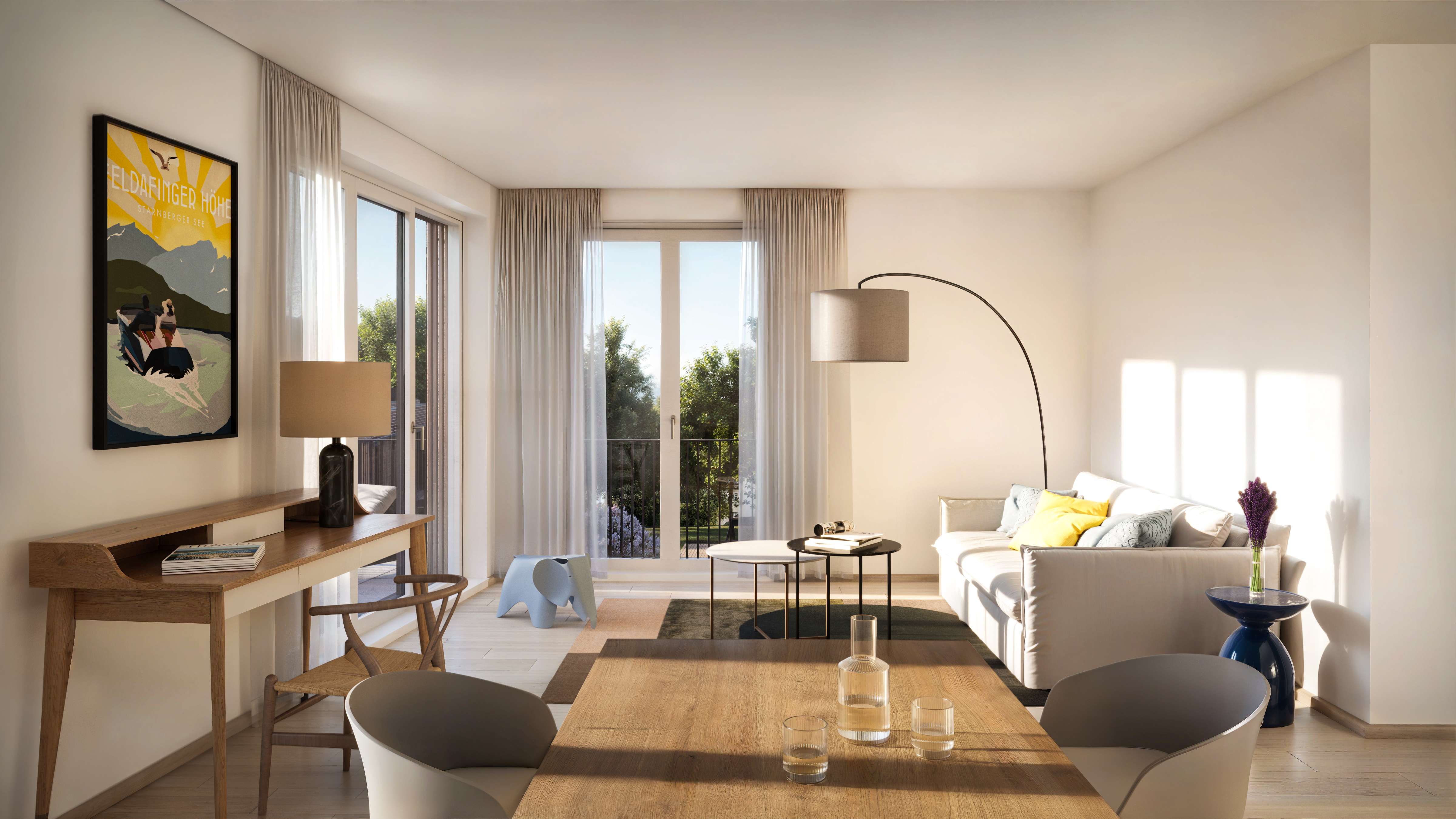 Immobilie in Feldafing - 2-Zimmer-Klassikstudio mit Blick ins Grüne - Bild 2