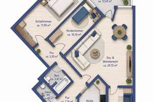 Einziehen, wohlfühlen oder clever investieren – moderne 4-Zimmer-Wohnung mit ca. 98m² im Ihmezentrum – Die vollständige Adresse der Immobilie erhältst du vom Anbieter., 30449 Linden-Mitte, Hannover – Vorschaubild 12