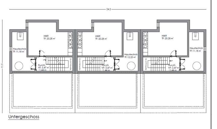 Grundrisse im Untergeschoss