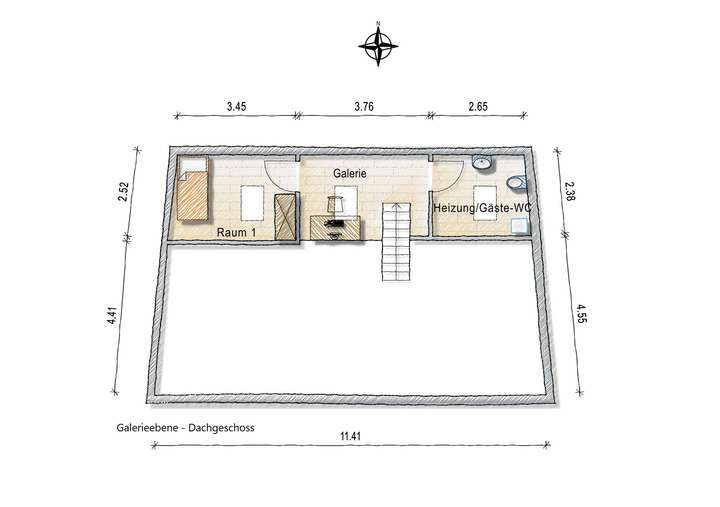 Loft, Dachgeschoss - Galerieeb