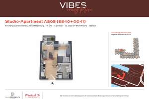 Möbliertes Studio - Apartment mit Balkon - Wentzel Dr. – Kirchenpauerstraße 15a, 20457 HafenCity, Hamburg – Vorschaubild 13