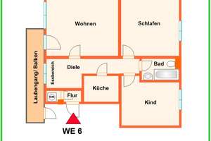 71 m² zum Wohnen + langer Laubengang/Balkon + Stellplatz – Franz-Wiesner-Str. 44, 9131 Ebersdorf, Chemnitz – Vorschaubild 8