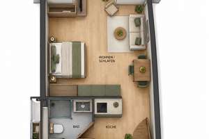 ! Sofort bezugsfrei ! Apartment im Hochpaterre in bester Wohnlage von Bonn-Kessenich – Die vollständige Adresse der Immobilie erhältst du vom Anbieter., 53129 Kessenich, Bonn – Vorschaubild 7