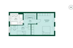 Doppelhaushälfte mit 4-Zi., inkl. ausgebautem Dachgeschoss mit Dachterrasse und Garage – Kirschgärten 79, 45665 Recklinghausen – Vorschaubild 11