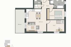 "Sonnenduett" in Herbolzheim: Helle & Moderne 3-Zimmerwohnung im 1. Obergeschoss – An der Sonnhalde 2, 79336 Herbolzheim – Vorschaubild 3