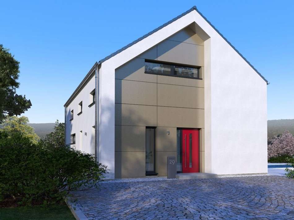 Ansicht Eingang Trespa