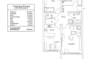 Schöne 3,5-Zi.-Whg. mit Balkon und TG-Stellplatz direkt am Fürther Stadtwald – 90768 Oberfürberg, Eschenau, Fürth – Vorschaubild 22