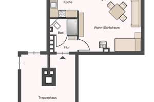 Gepflegtes 1-Zimmer-Apartment mit Balkon und Blick ins Grüne – Hainallee 13, 44139 Ruhrallee, Dortmund – Vorschaubild 10