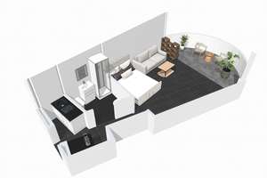 Traumhafte 1-Zimmer-Wohnung mit atemberaubender Aussicht – Die vollständige Adresse der Immobilie erhältst du vom Anbieter., 86159 Antonsviertel, Augsburg – Vorschaubild 12
