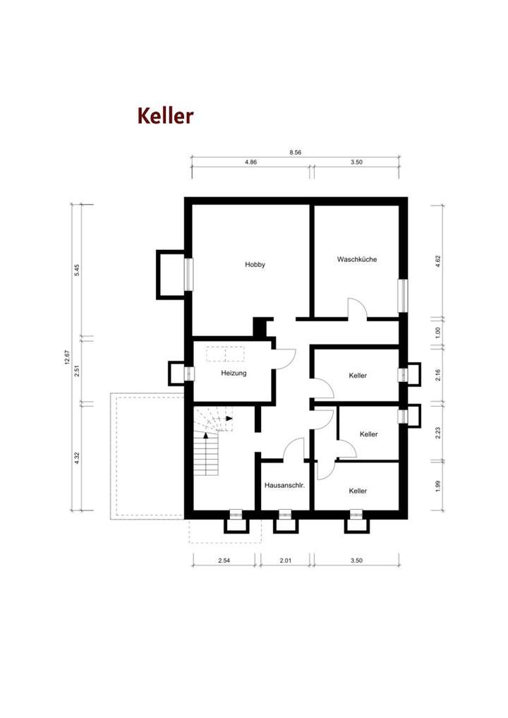 Keller Grundriss,