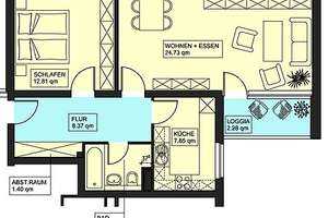 Schöne 2-Zimmer-Wohnung im Erdgeschoss mit Balkon – Fuhneweg 10, 38120 Weststadt, Braunschweig – Vorschaubild 3