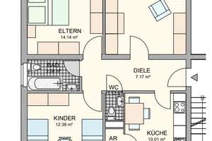 Schön geschnittene 3-Zimmer-Wohnung – Scheckenstr. 9, 45359 Bedingrade, Essen – Vorschaubild 4