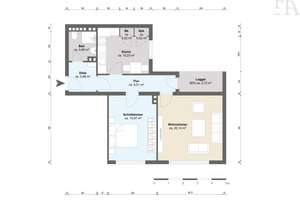 Provisionsfrei - Sanierte 2 Zimmer, große Küche, Duschbad, Loggia