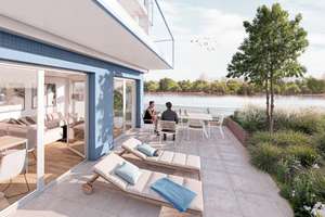 Leben direkt am Rhein! 4-Zimmer-Erdgeschosswohnung mit Garten