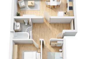 Moderne möblierte 3-Zi-Wohnung + Balkon | sofort bezugsfertig – Die vollständige Adresse der Immobilie erhältst du vom Anbieter., 80992 Alt-Moosach, München – Vorschaubild 9