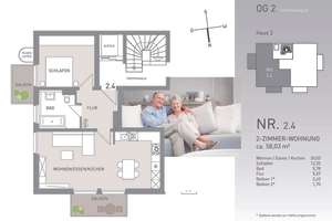Ihr neues Zuhause in Freiburg – 2-Zimmer-Wohnung mit zwei Balkonen – 79108 Zähringen, Freiburg im Breisgau – Vorschaubild 4
