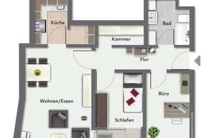 MITTEN IN DER CITY - MIT BALKON IN DEN GRÜNEN UND RUHIGEN INNENHOF! – Die vollständige Adresse der Immobilie erhältst du vom Anbieter., 76133 Innenstadt-West, Karlsruhe – Vorschaubild 3