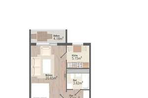 **GEMÜTLICHE** 1 Zimmerwohnung mit EBK & BALKON – Roggengrund 17, 39130 Neu Olvenstedt, Magdeburg – Vorschaubild 7