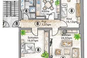 Schöne 3-Raumwohnung in Buckau mit Balkon – Schönebecker Str. 115, 39104 Buckau, Magdeburg – Vorschaubild 9