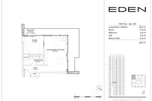 Stylische 2 Zimmer Wohnung - EDEN Tower – Europa-Allee 11, 60327 Gallus, Frankfurt am Main – Vorschaubild 14