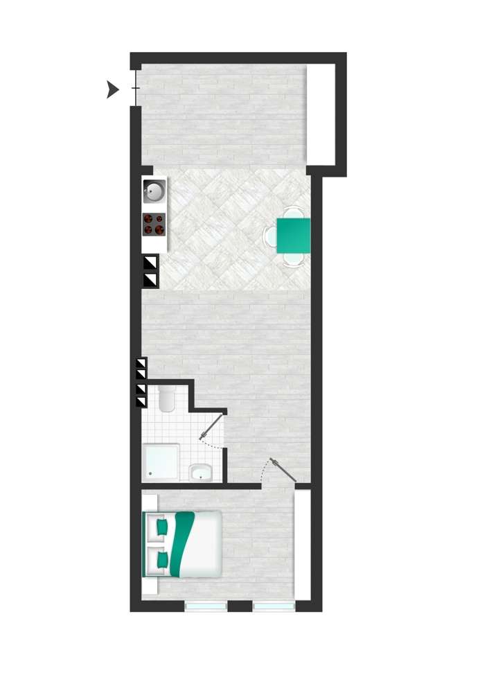 Wohung Hintereingang