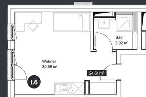 1-Zimmer-Wohnung in Augsburg-Oberhausen – Pestalozzistraße 11, 86154 Links der Wertach-Süd, Augsburg – Vorschaubild 7