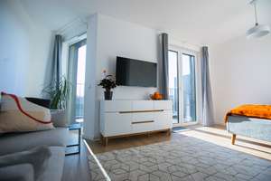 Vollmöblierte 1-Zimmer-Wohnung mit Balkon und Domblick