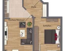 Grüne Oase im Herzen der Stadt! 2-Zi.-Wohnung mit Terrasse inmitten von Erlangen – Die vollständige Adresse der Immobilie erhältst du vom Anbieter., 91052 Rathausplatz, Erlangen – Vorschaubild 10