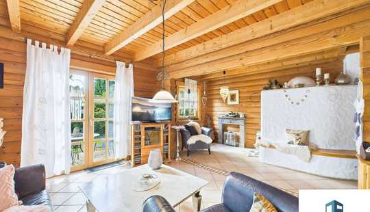 Bild von Familienfreundliches Holzhaus aus finnischem Qualitätsvollholz – großer Garten, Sauna & Kamin