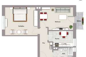 Moderne 2 Zimmer Wohnung in zentraler Lage von Nürnberg - Kurzfristig verfügbar! – Die vollständige Adresse der Immobilie erhältst du vom Anbieter., 90459 Gugelstraße, Nürnberg – Vorschaubild 7