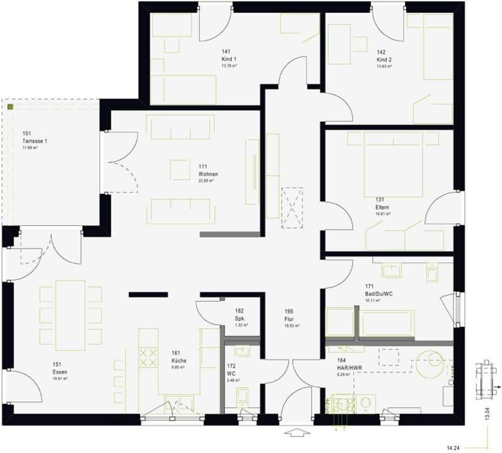 Immobilie in Karlshuld - Architekten-Bungalow mit Charakter mit Massahaus - Bild 3