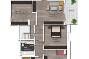 Attraktive helle Altbau-DG-Wohnung in Prien am Chiemsee – 83209 Prien am Chiemsee – Vorschaubild 16